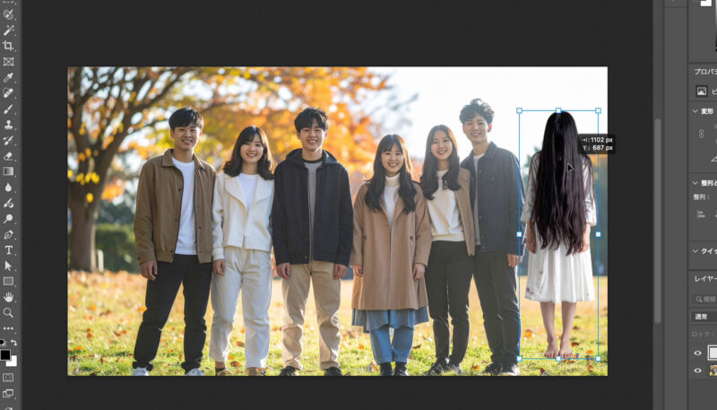 photoshop（フォトショップ）で心霊写真を合成。