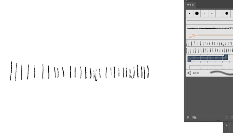 ペンツールで書いた線をブラシに変更する方法。